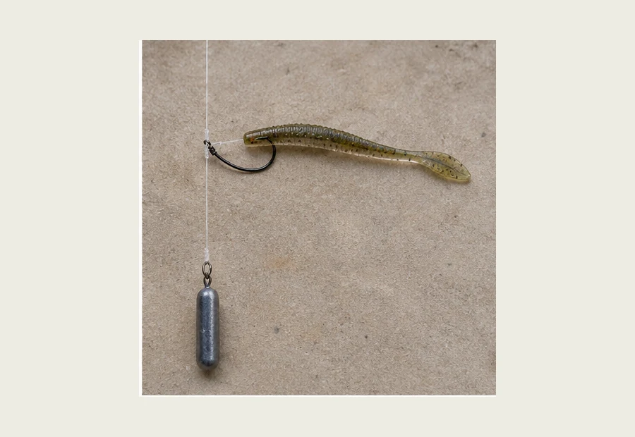 Realistic Dropshot Rig fishing rig setup