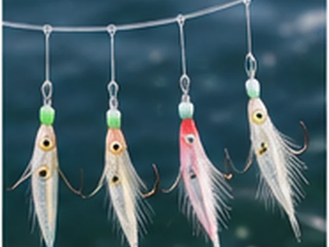 Realistic Sabiki Rig fishing rig setup