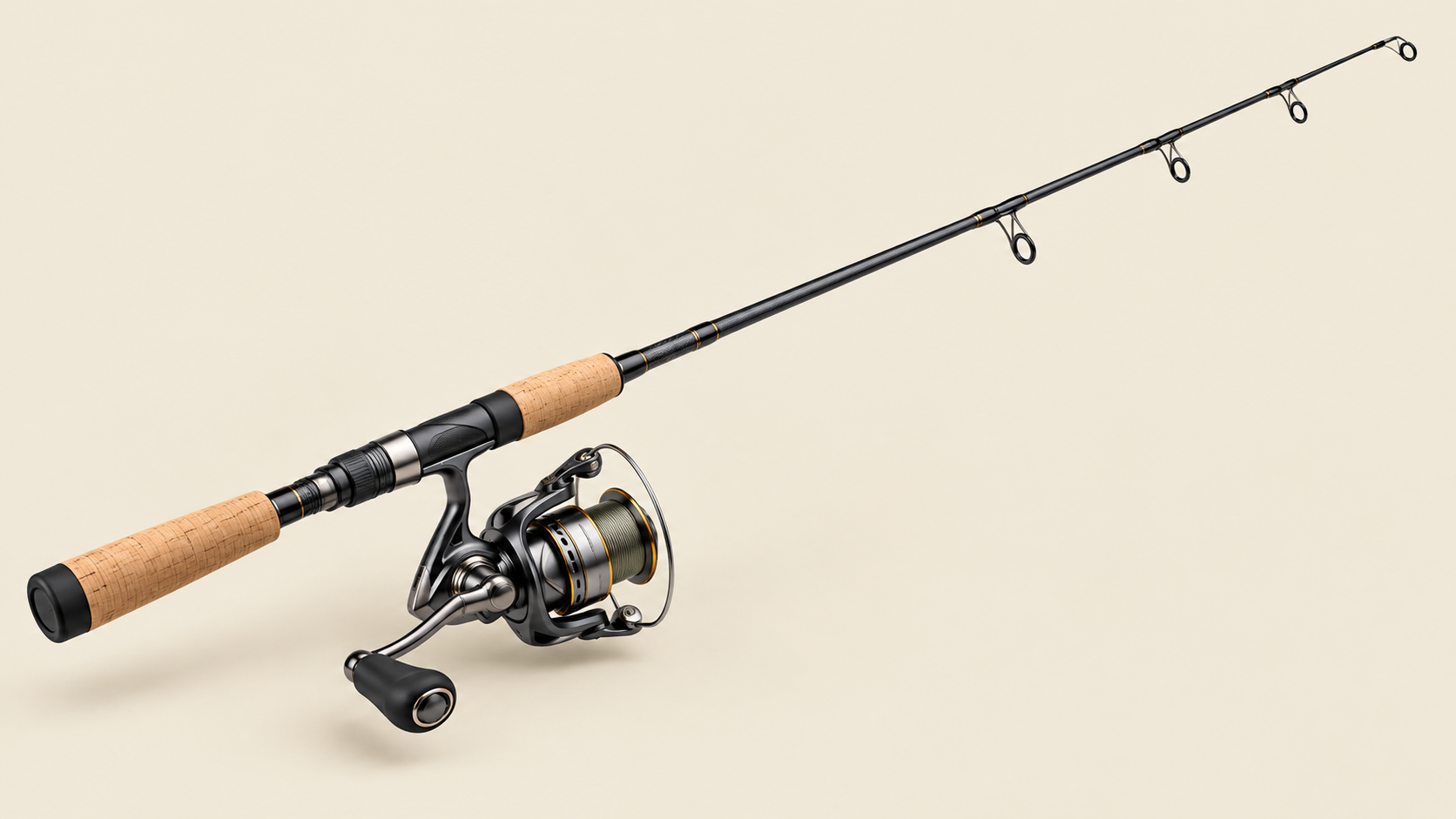 Realistic pier fishing rod and reel