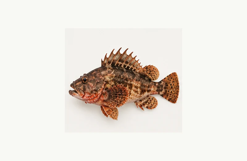 Realistic reference image of California Scorpionfish (Sculpin)